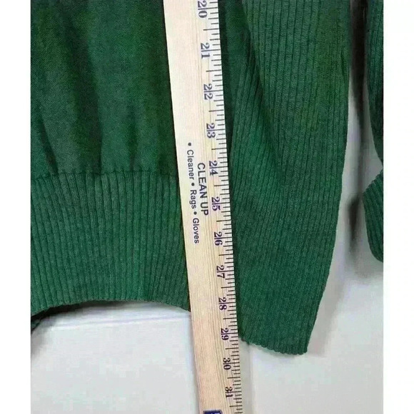 Style & Co Women’s 1/4 Zip Ribbed Knit 100% COTTON Sweater Green/Black Size 3X - Picture 10 of 11